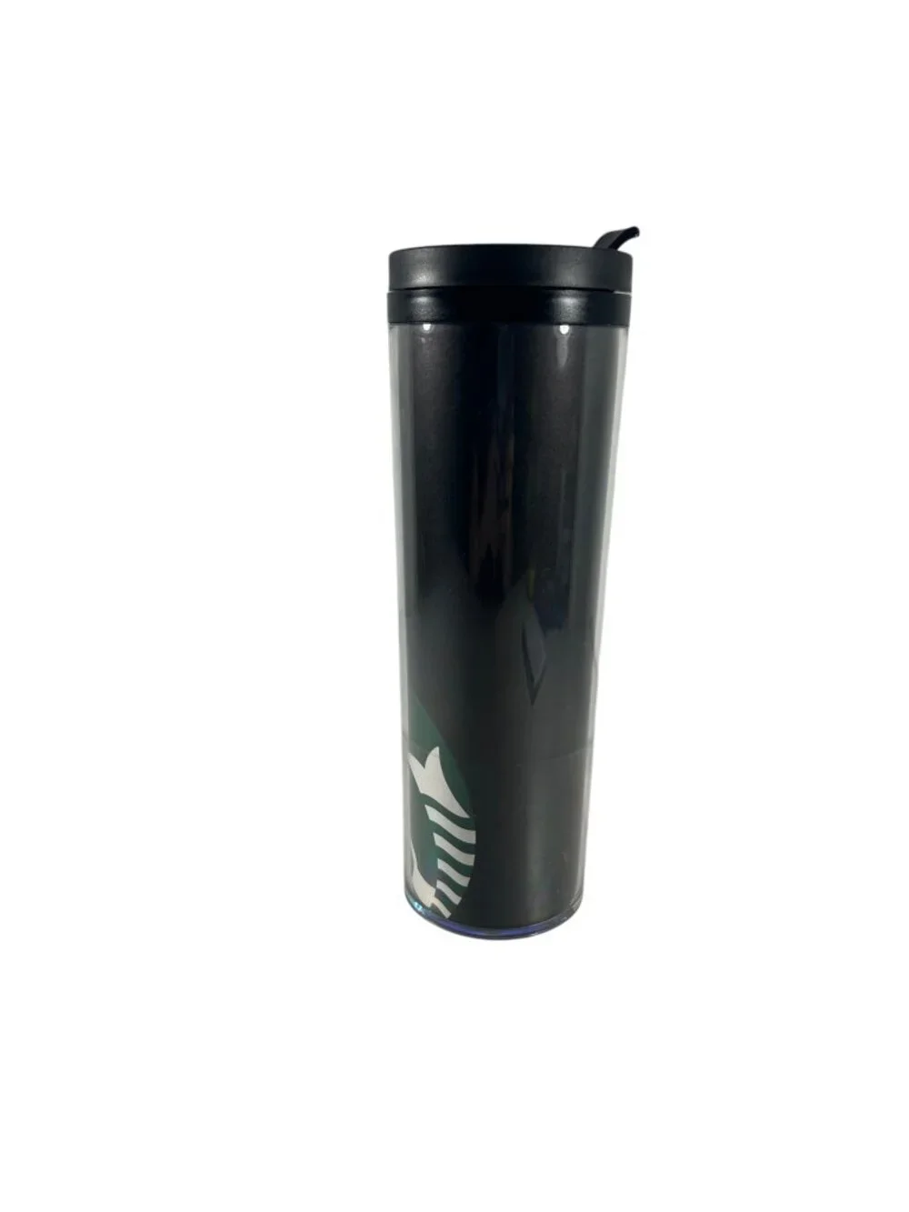 2011 Starbucks Plastic Travel Tumbler Coffee Mug Black Green Siren 20 oz